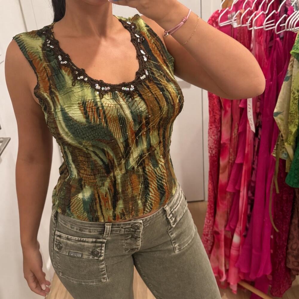 Vintage Alberto Makali Beaded Blouse